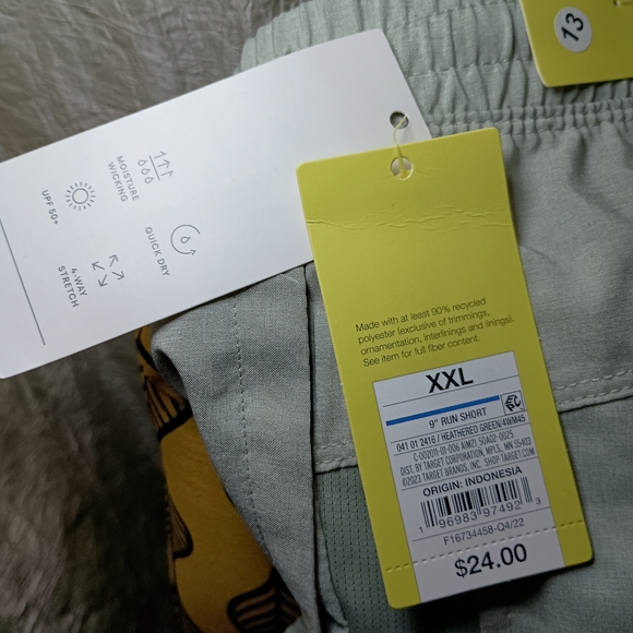 all In Motion Men's Lined 9" Run Shorts XXL - Picture 8 of 12